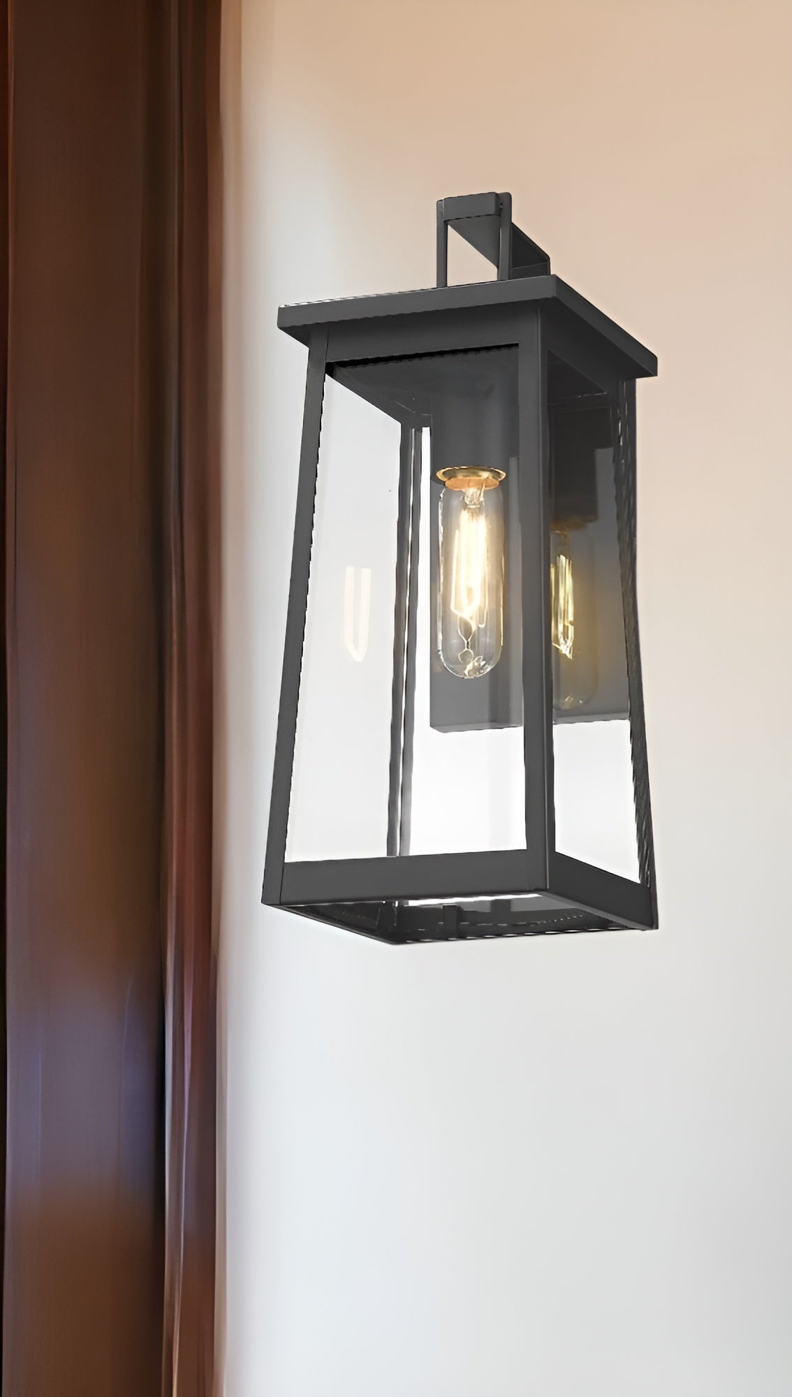 Black Contempo Elongated Outdoor Wall Light-Outdoor Lighting-DECOROLALA