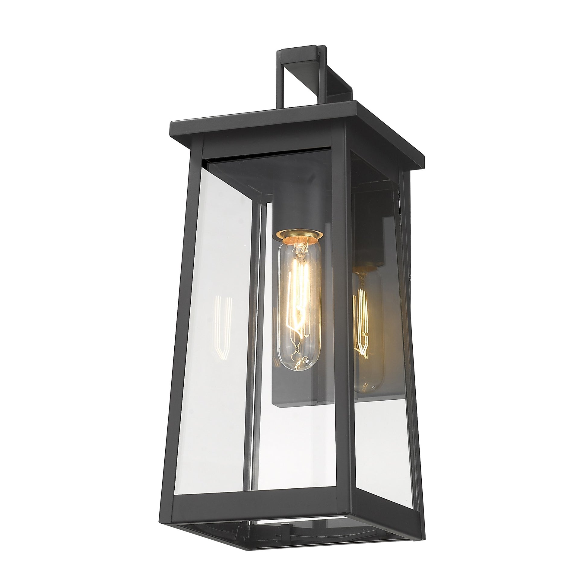 Black Contempo Elongated Outdoor Wall Light-Outdoor Lighting-DECOROLALA