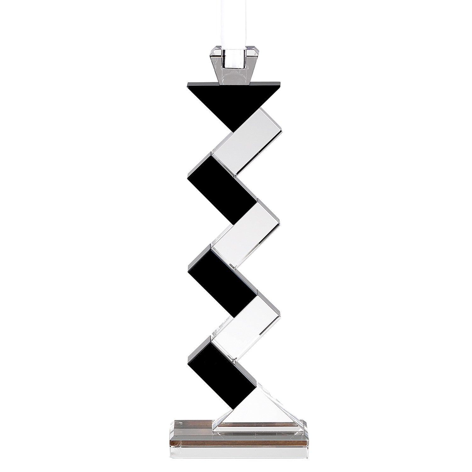 Black Crystal Geometric Tabletop Pillar Candle Holders-Candle Holders-DECOROLALA