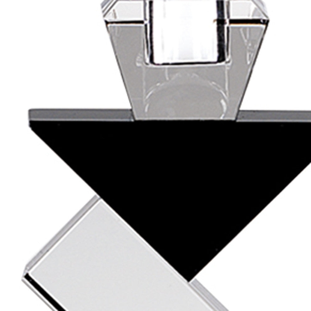 Black Crystal Geometric Tabletop Pillar Candle Holders-Candle Holders-DECOROLALA