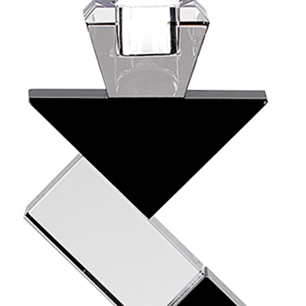 Black Crystal Geometric Tabletop Pillar Candle Holders-Candle Holders-DECOROLALA