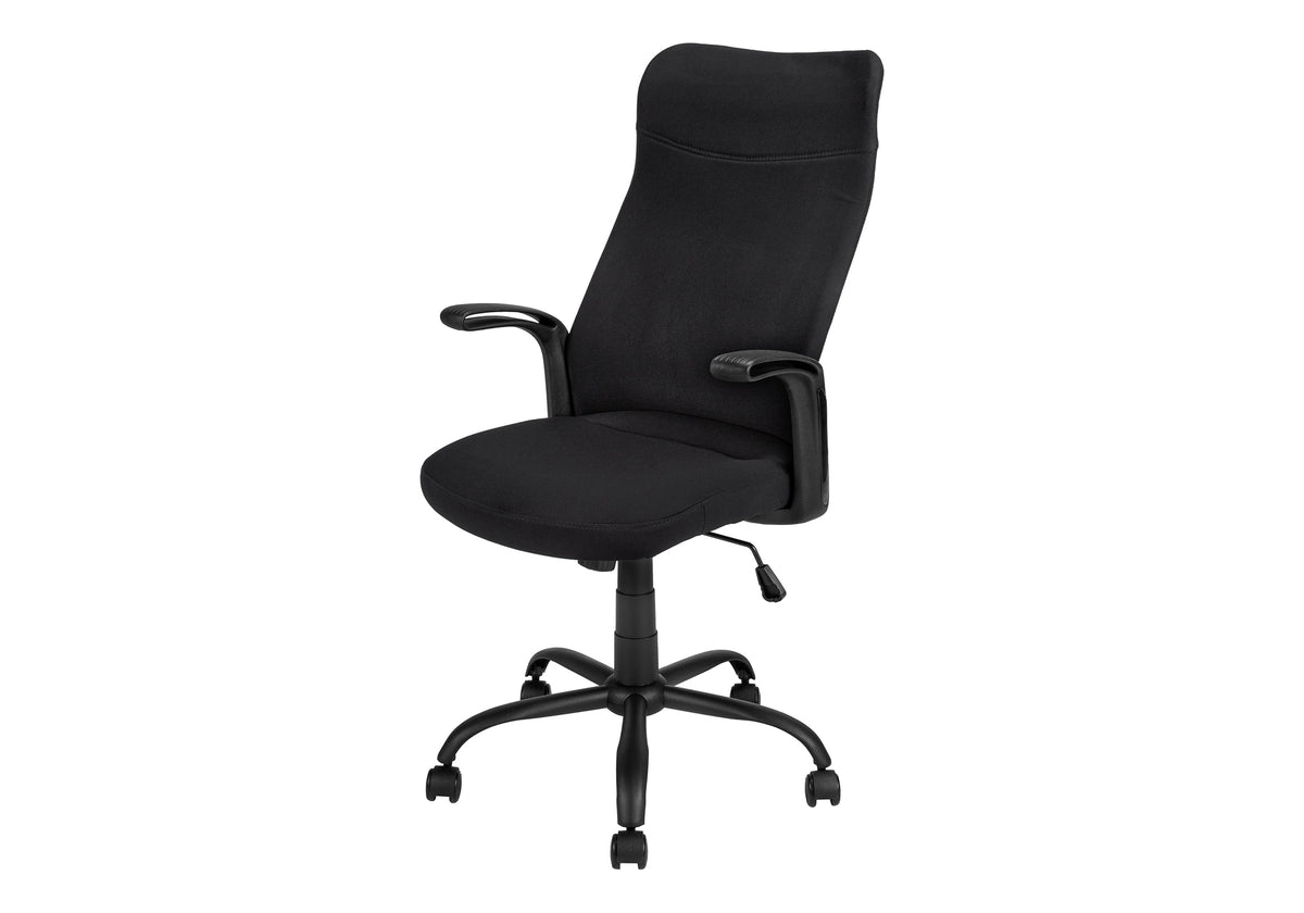 Black Executive Office Chair with Headrest-Office Chairs-DECOROLALA