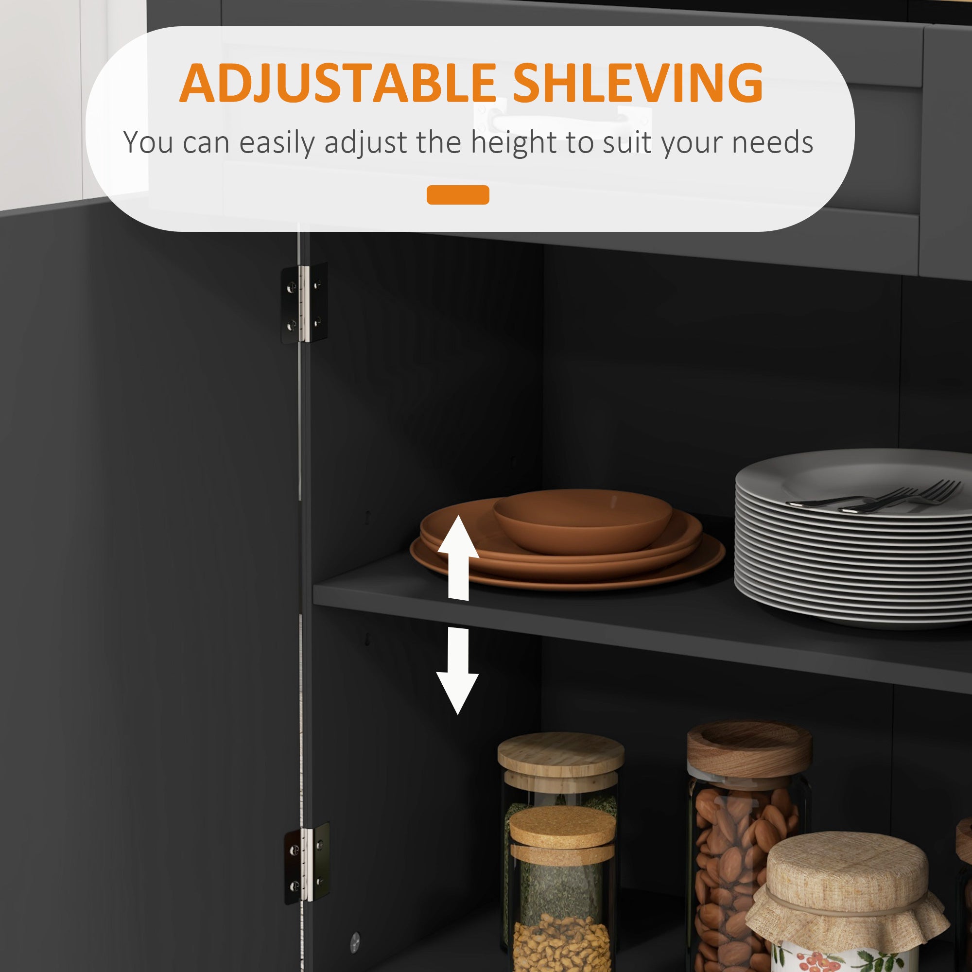 Black Farmhouse Rolling Kitchen Island with Drop-Leaf Wood Top-DECOROLALA