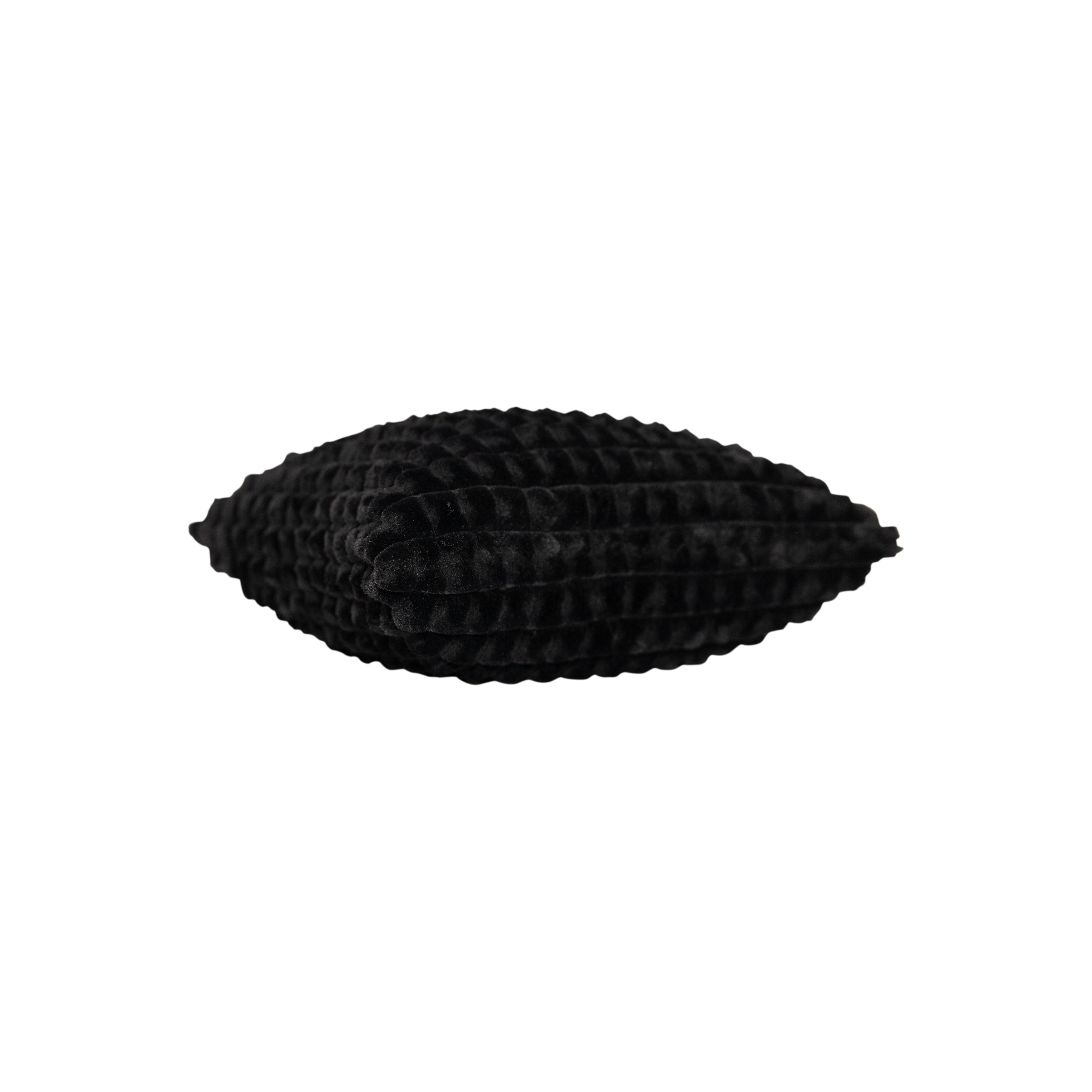 Black Faux Fur Textured Pillow 20"x 20"-Decorative Cushions-DECOROLALA