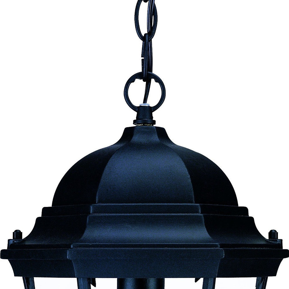 Black Lantern Beveled Metal Dimmable Chandelier With Clear Shades-Chandeliers-DECOROLALA