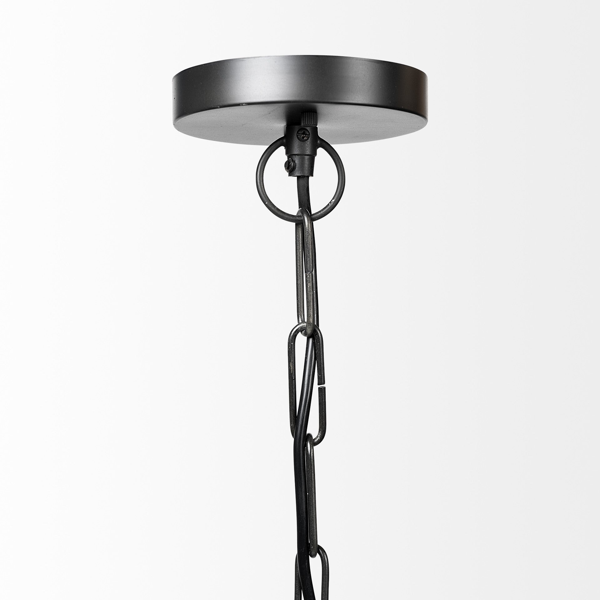 Black Lantern Metal Dimmable Ceiling Light With Black Shades-Chandeliers-DECOROLALA