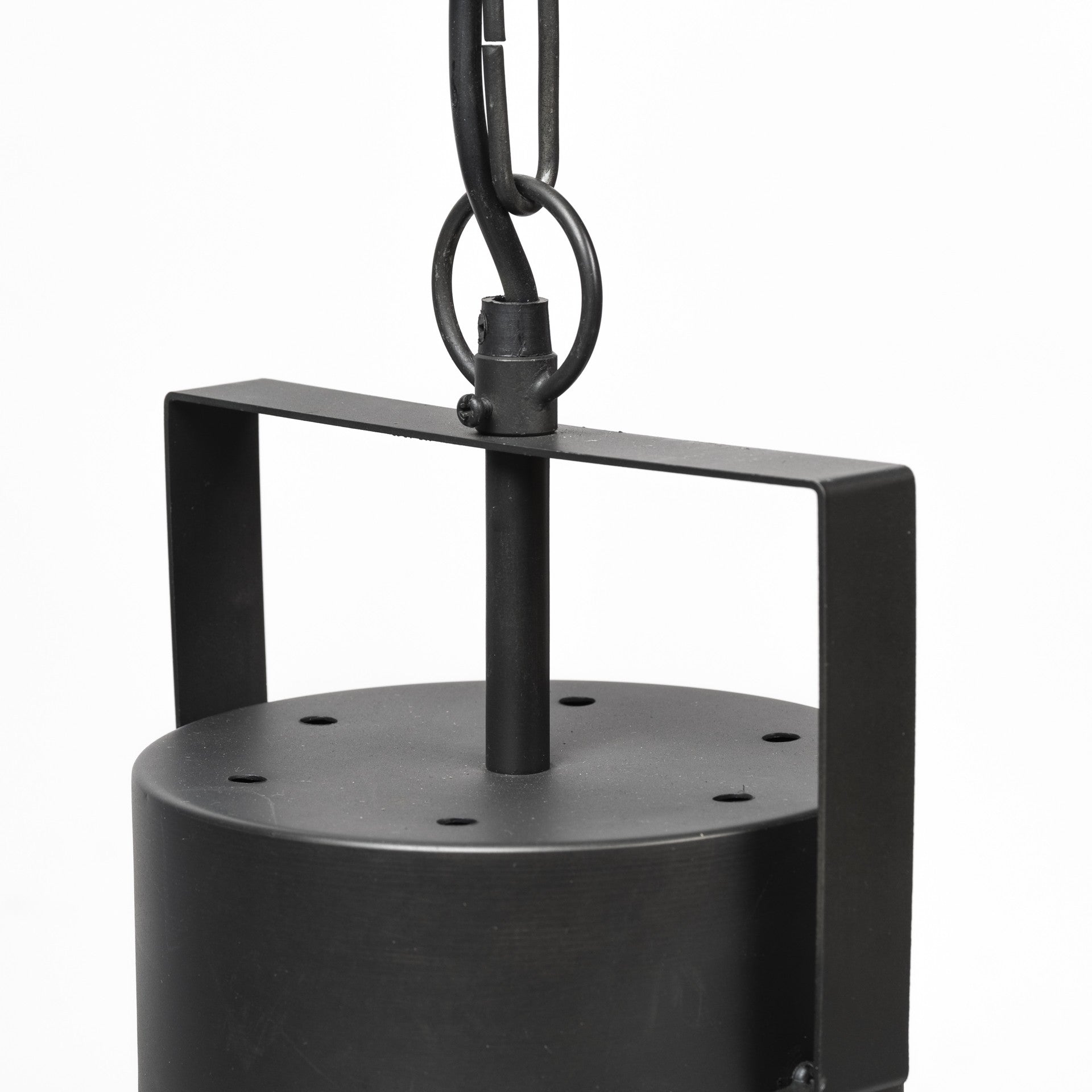 Black Lantern Metal Dimmable Ceiling Light With Black Shades-Chandeliers-DECOROLALA