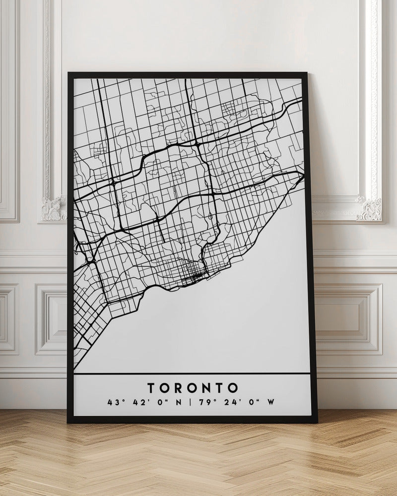 Black Maps 89 Canvas Print-Canvas Print-DECOROLALA