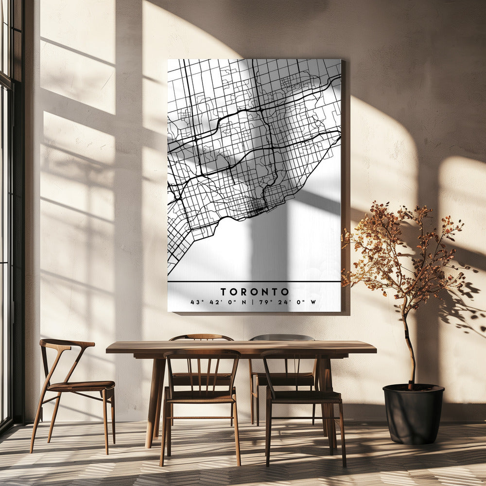 Black Maps 89 Canvas Print-Canvas Print-DECOROLALA