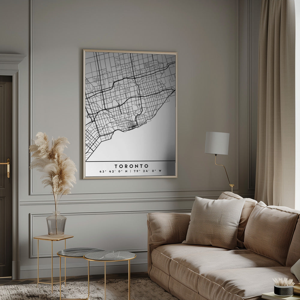 Black Maps 89 Canvas Print-Canvas Print-DECOROLALA