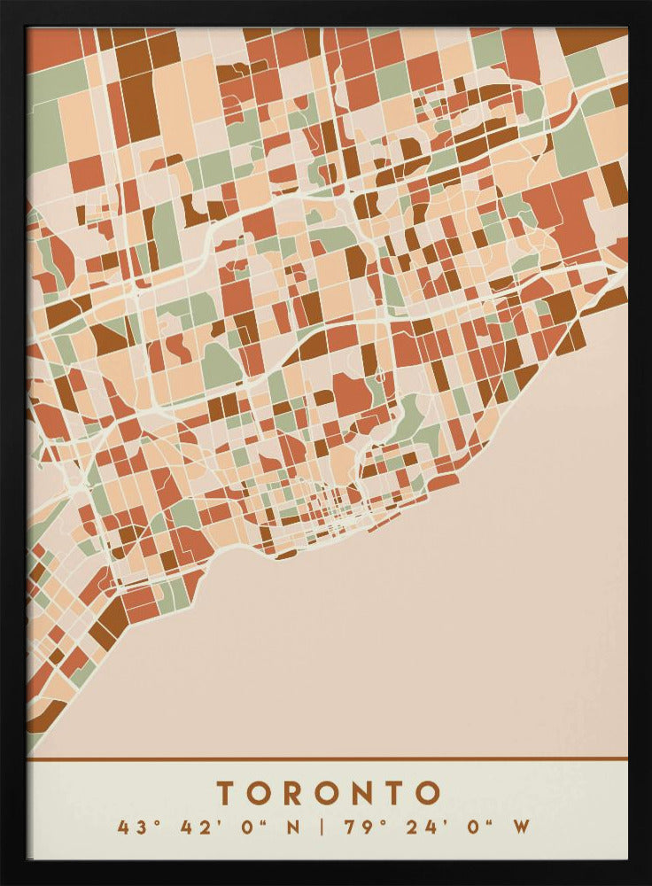 Black Maps Earth Tones 89 Canvas Print-Canvas Print-DECOROLALA