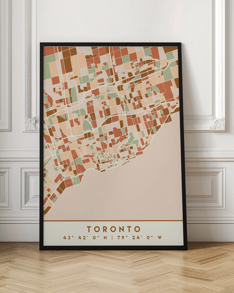 Black Maps Earth Tones 89 Canvas Print-Canvas Print-DECOROLALA