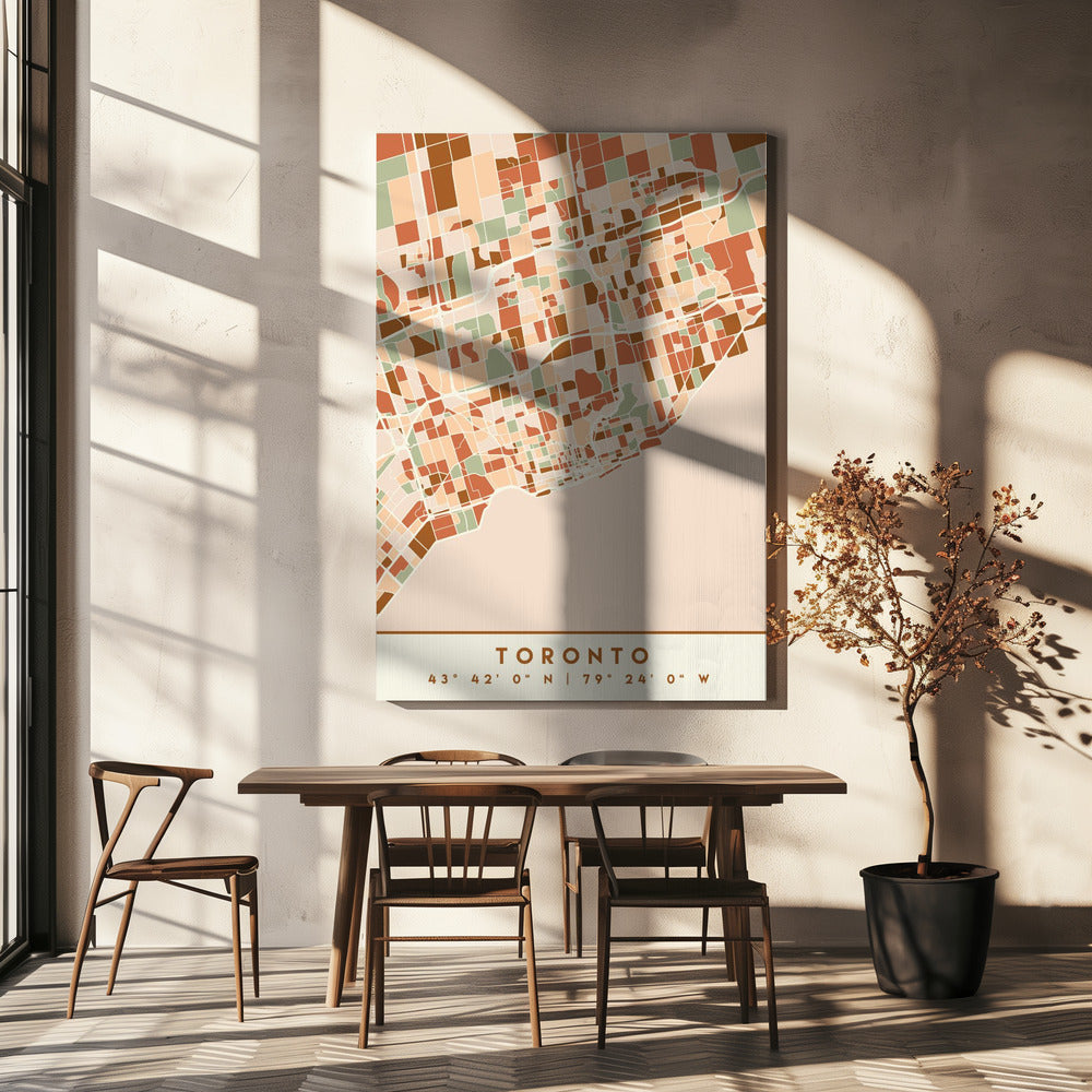 Black Maps Earth Tones 89 Canvas Print-Canvas Print-DECOROLALA