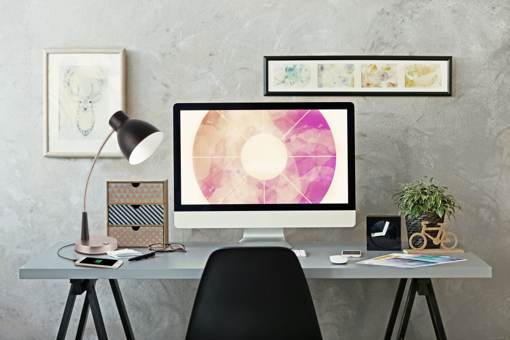 Black Matte and Silver LED Adjustable Desk Lamp-Table Lamps-DECOROLALA