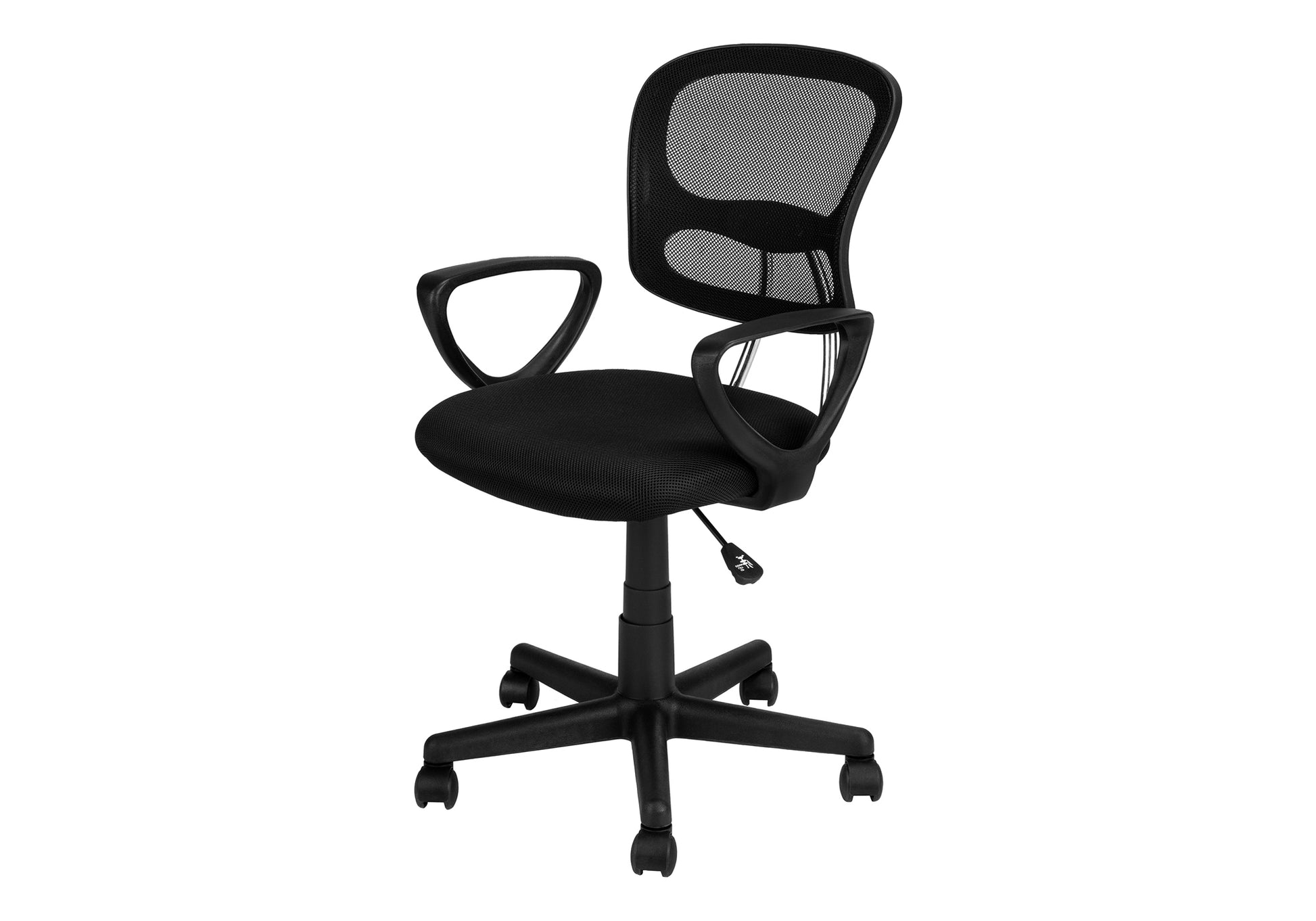 Black Mesh Juvenile Office Chair with Armrests-Computer Desk-DECOROLALA