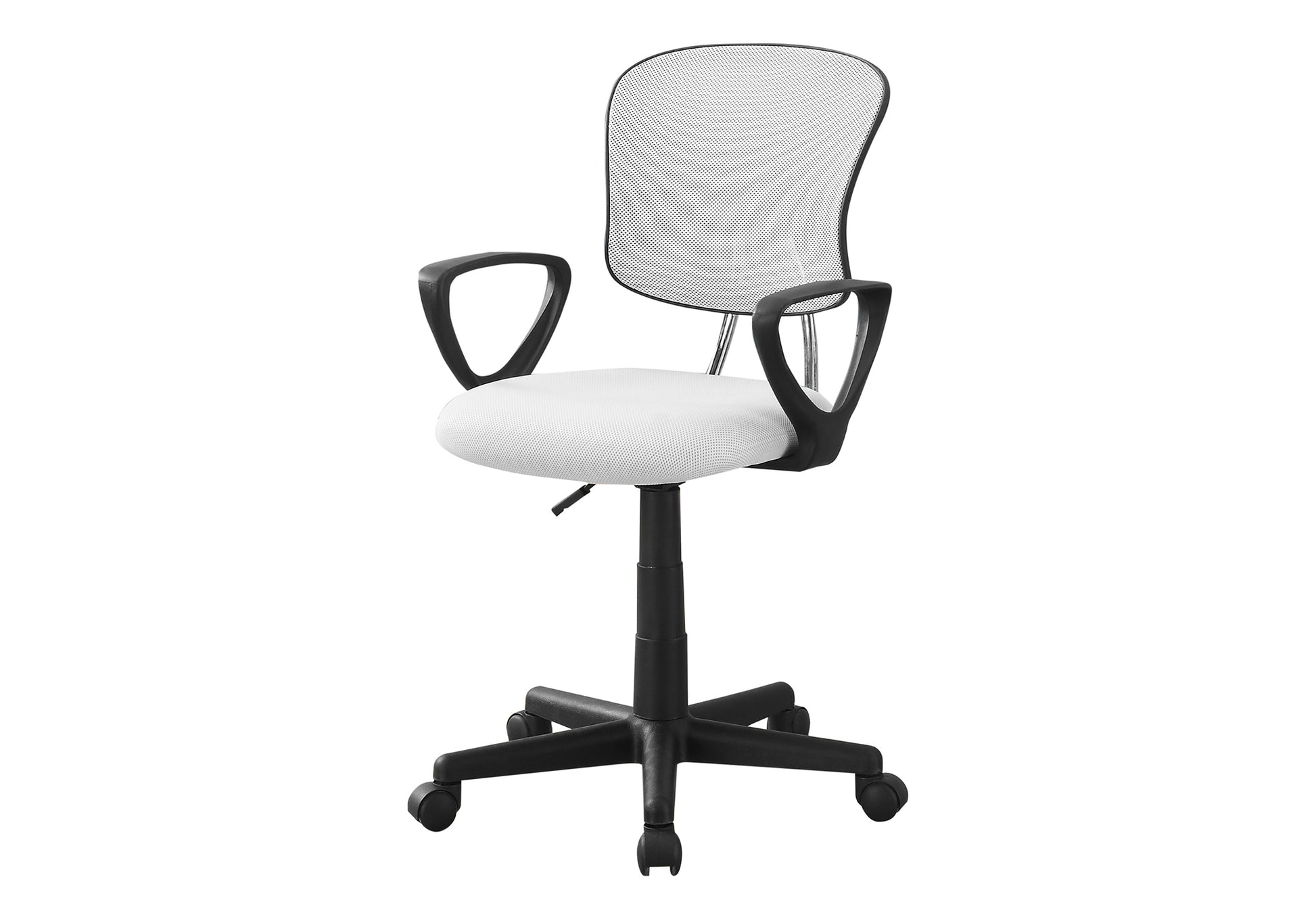 Black Mesh Juvenile Office Chair with Armrests-Computer Desk-DECOROLALA