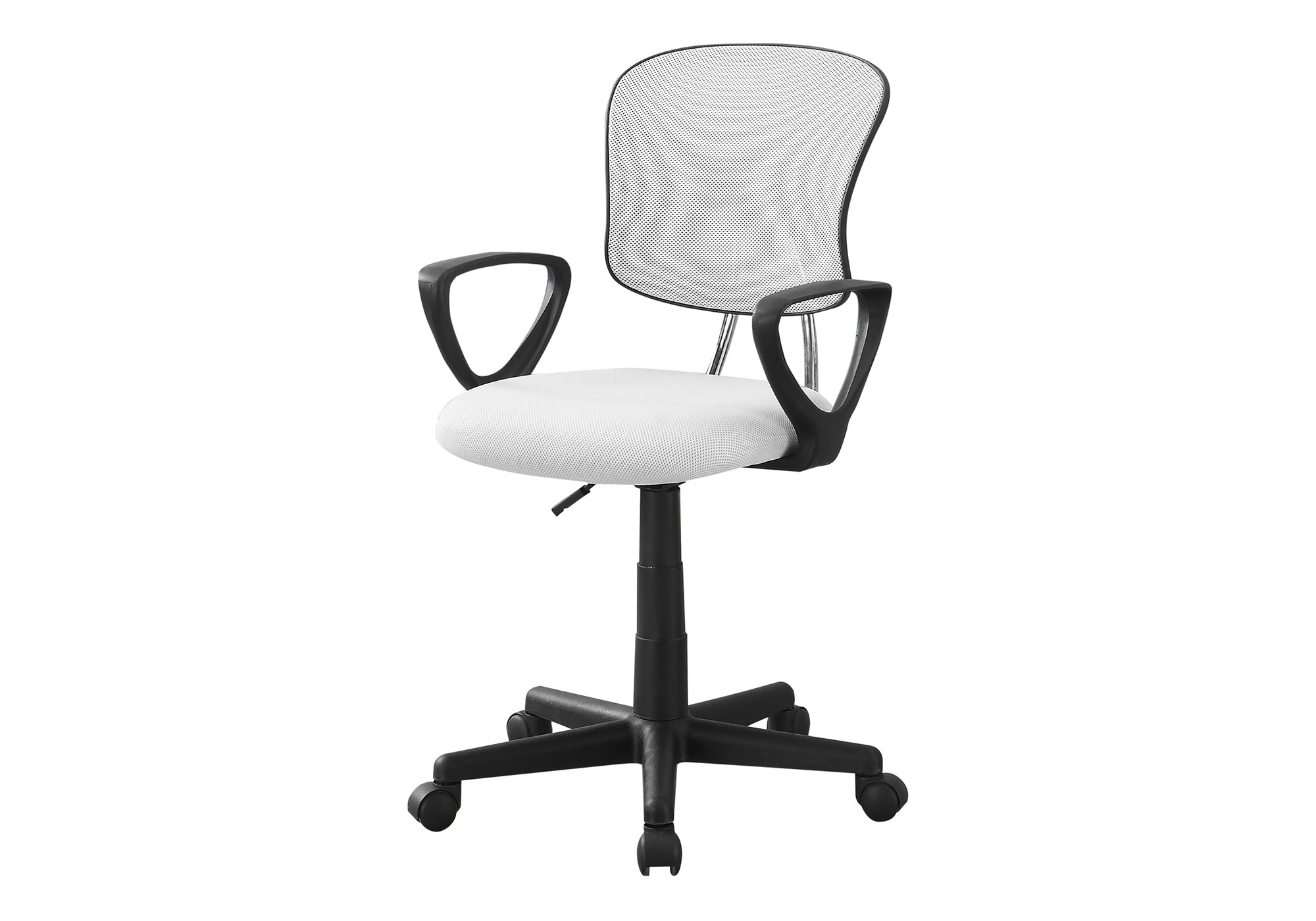 Black Mesh Juvenile Office Chair with Armrests-Computer Desk-DECOROLALA