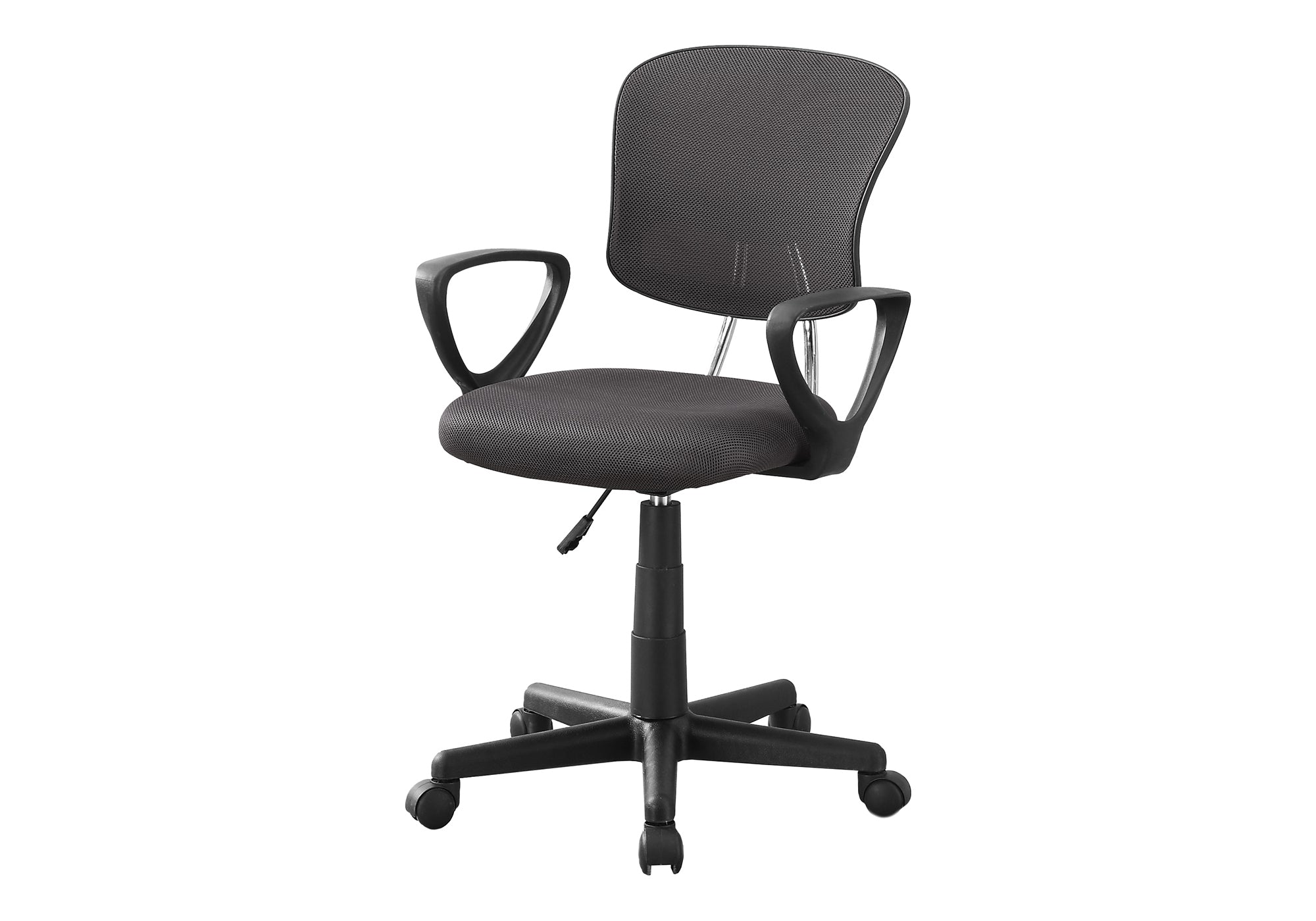 Black Mesh Juvenile Office Chair with Armrests-Computer Desk-DECOROLALA