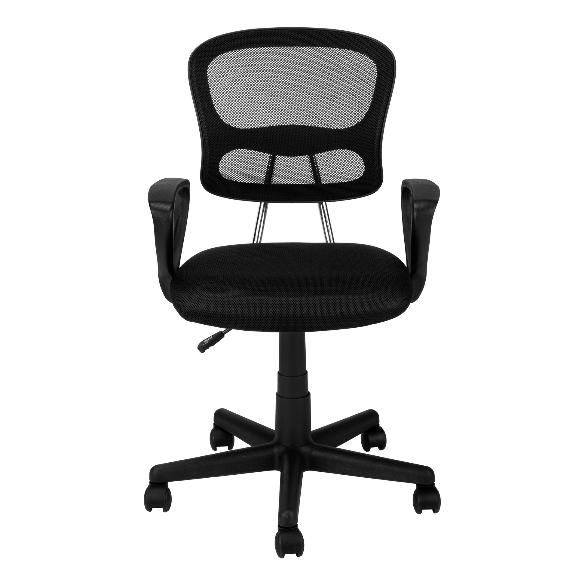 Black Mesh Juvenile Office Chair with Armrests-Computer Desk-DECOROLALA