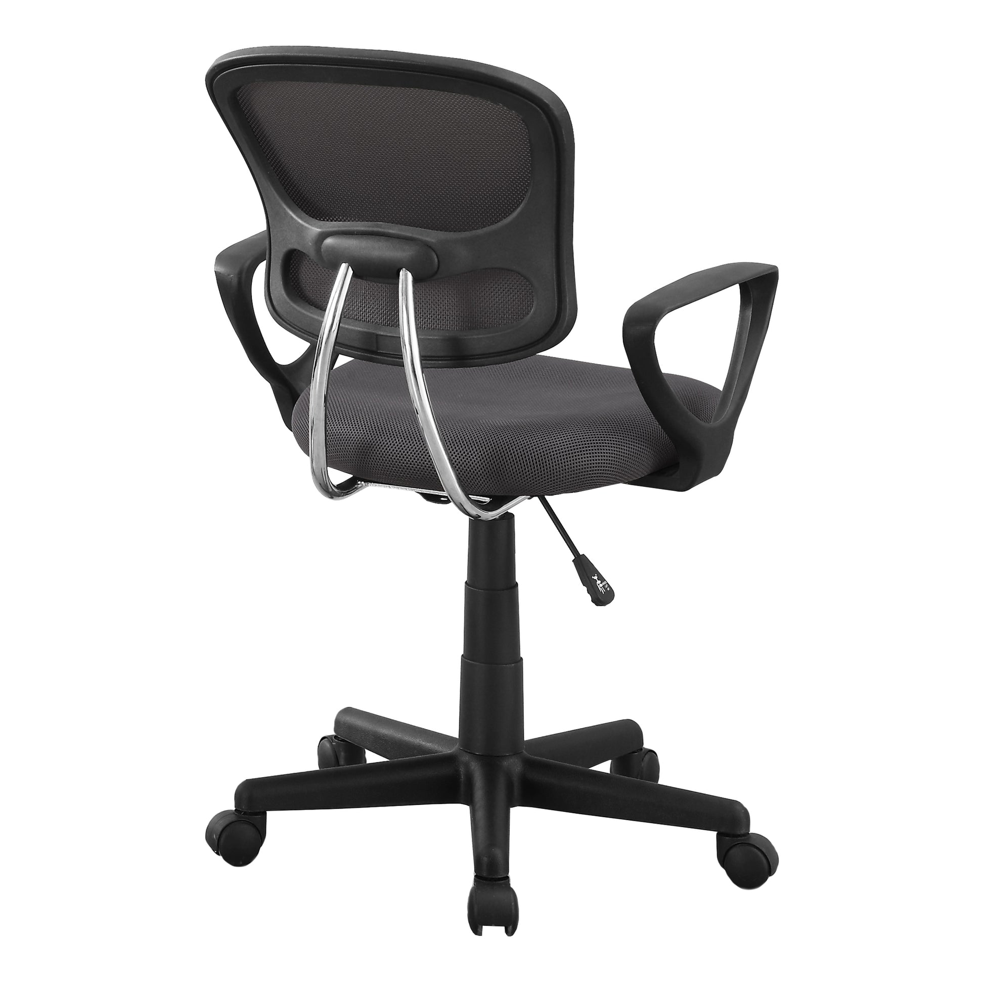 Black Mesh Juvenile Office Chair with Armrests-Computer Desk-DECOROLALA
