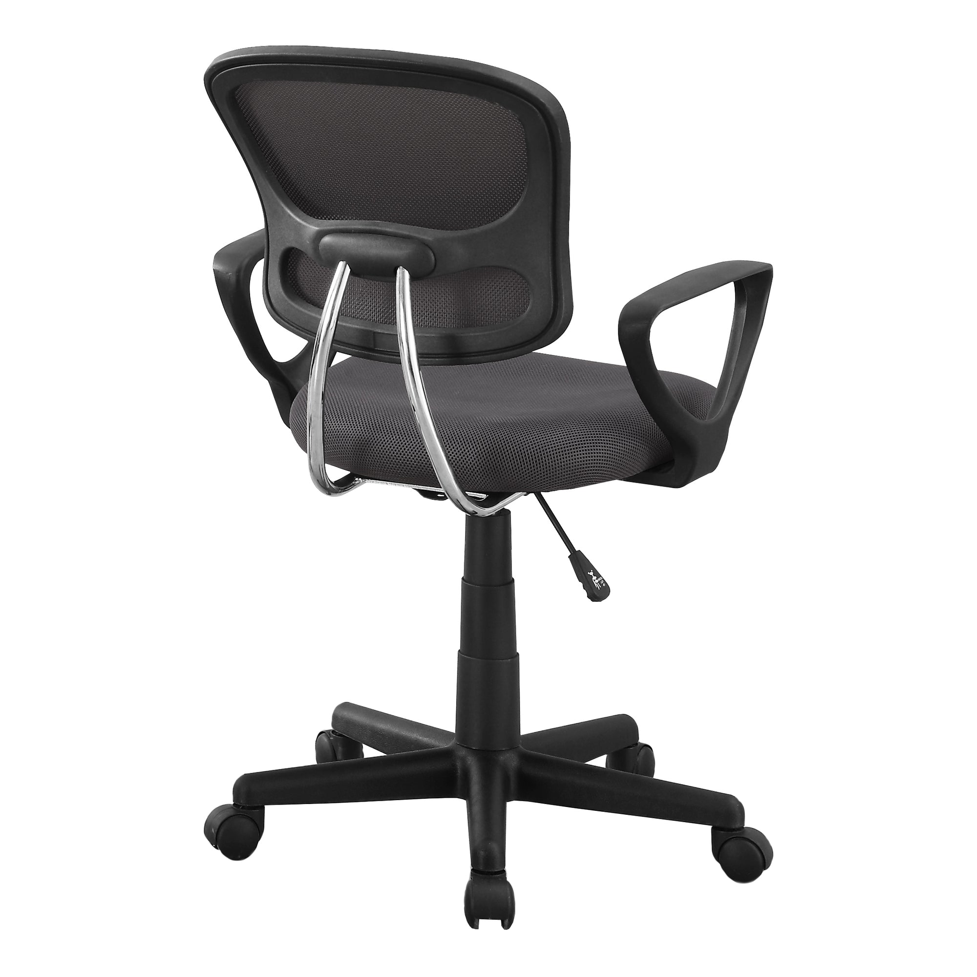 Black Mesh Juvenile Office Chair with Armrests-Computer Desk-DECOROLALA