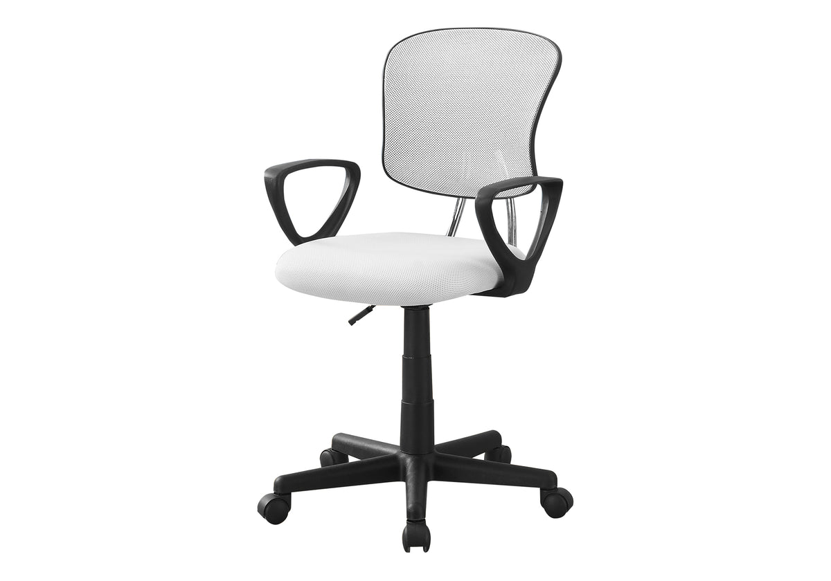 Black Mesh Juvenile Office Chair with Armrests-Computer Desks-DECOROLALA