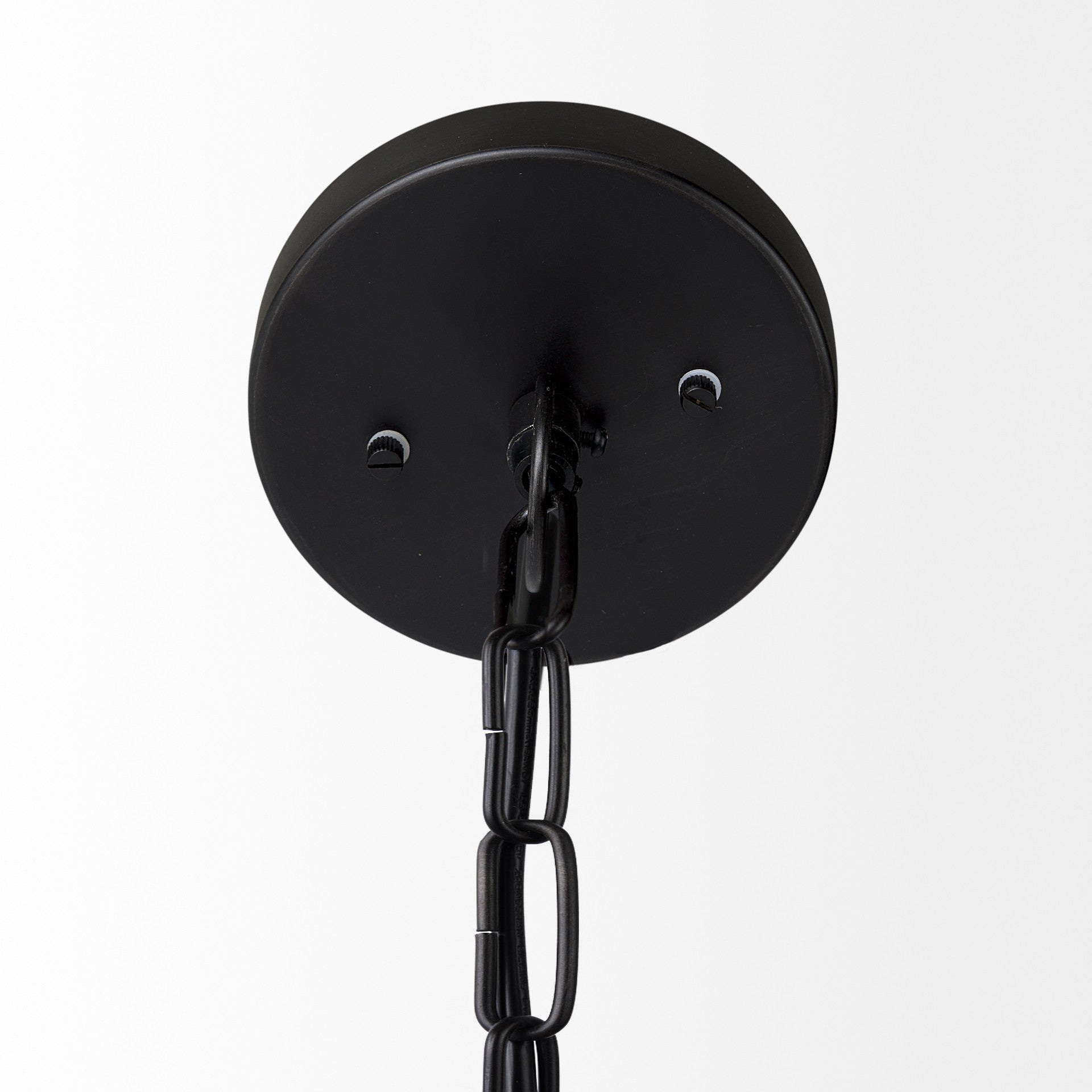 Black Metal Sphere Pendant Hanging Light-Pendants-Hanging Lights-DECOROLALA