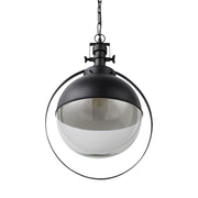 Black Metal Sphere Pendant Hanging Light-Pendants-Hanging Lights-DECOROLALA