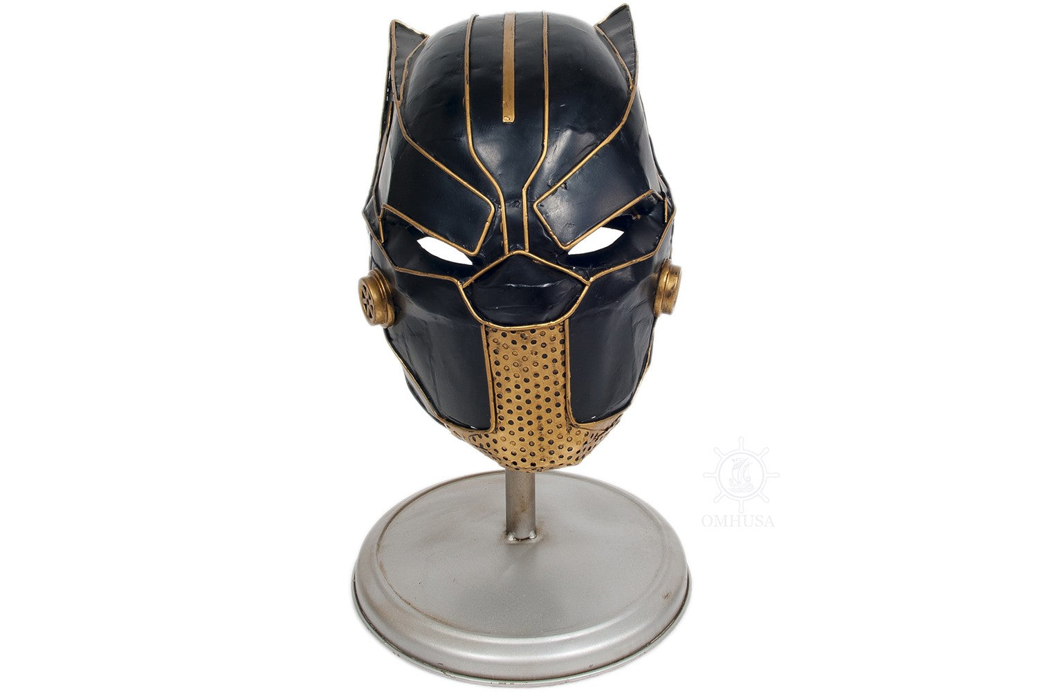 Black Panther Helmet Sculpture-Sculptures-DECOROLALA