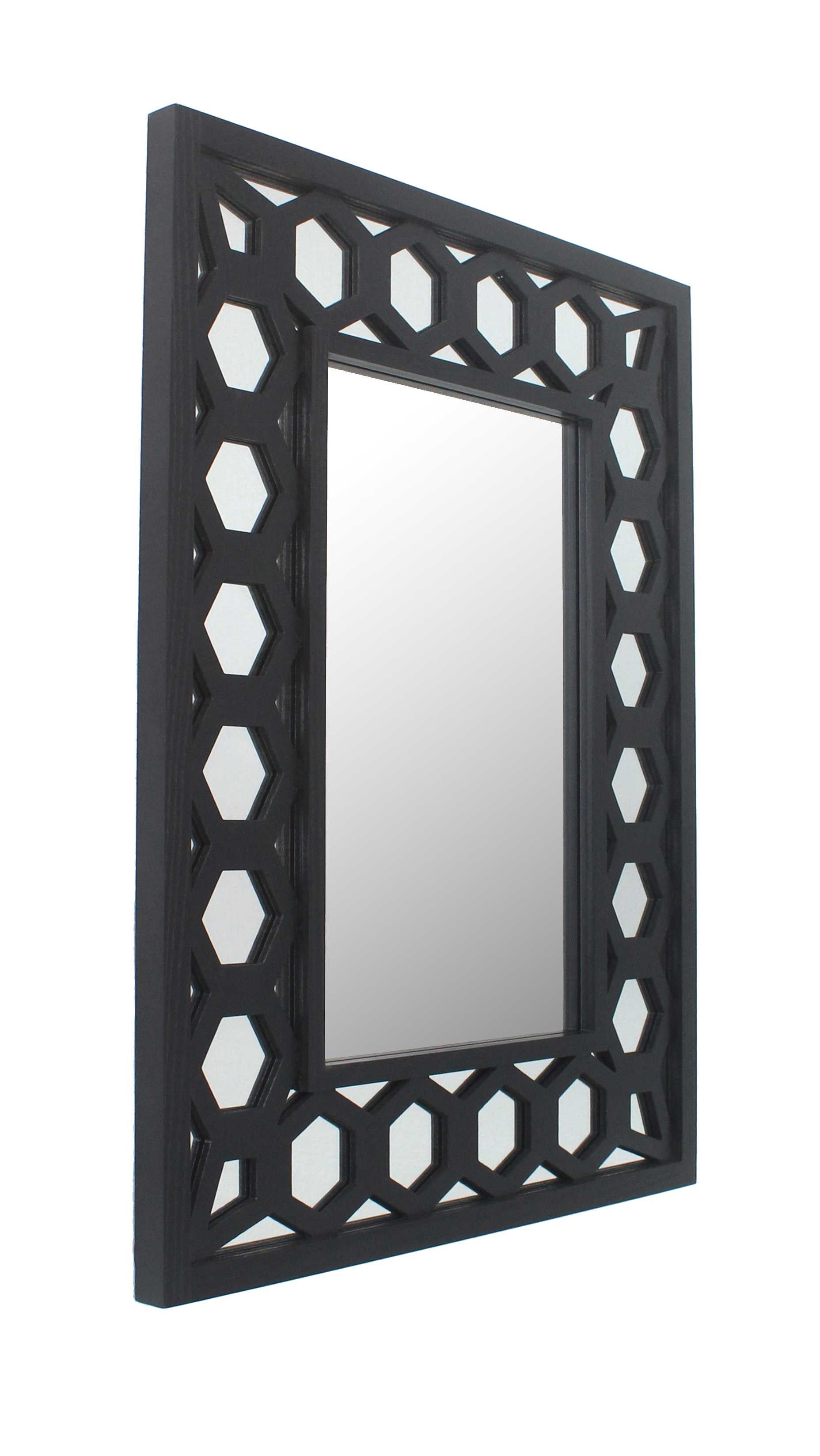 Black Square Accent Mirror-Mirrors-DECOROLALA
