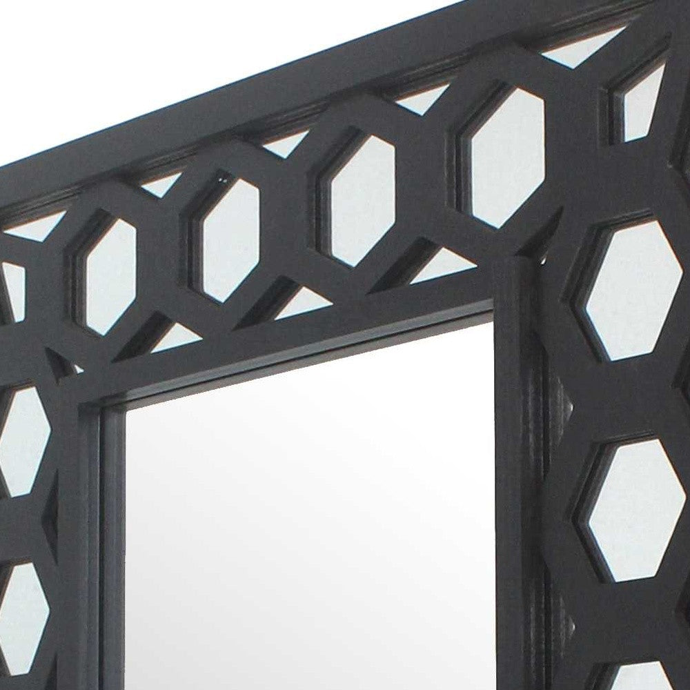 Black Square Accent Mirror-Mirrors-DECOROLALA