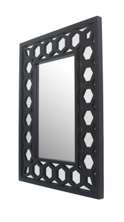 Black Square Accent Mirror-Mirrors-DECOROLALA