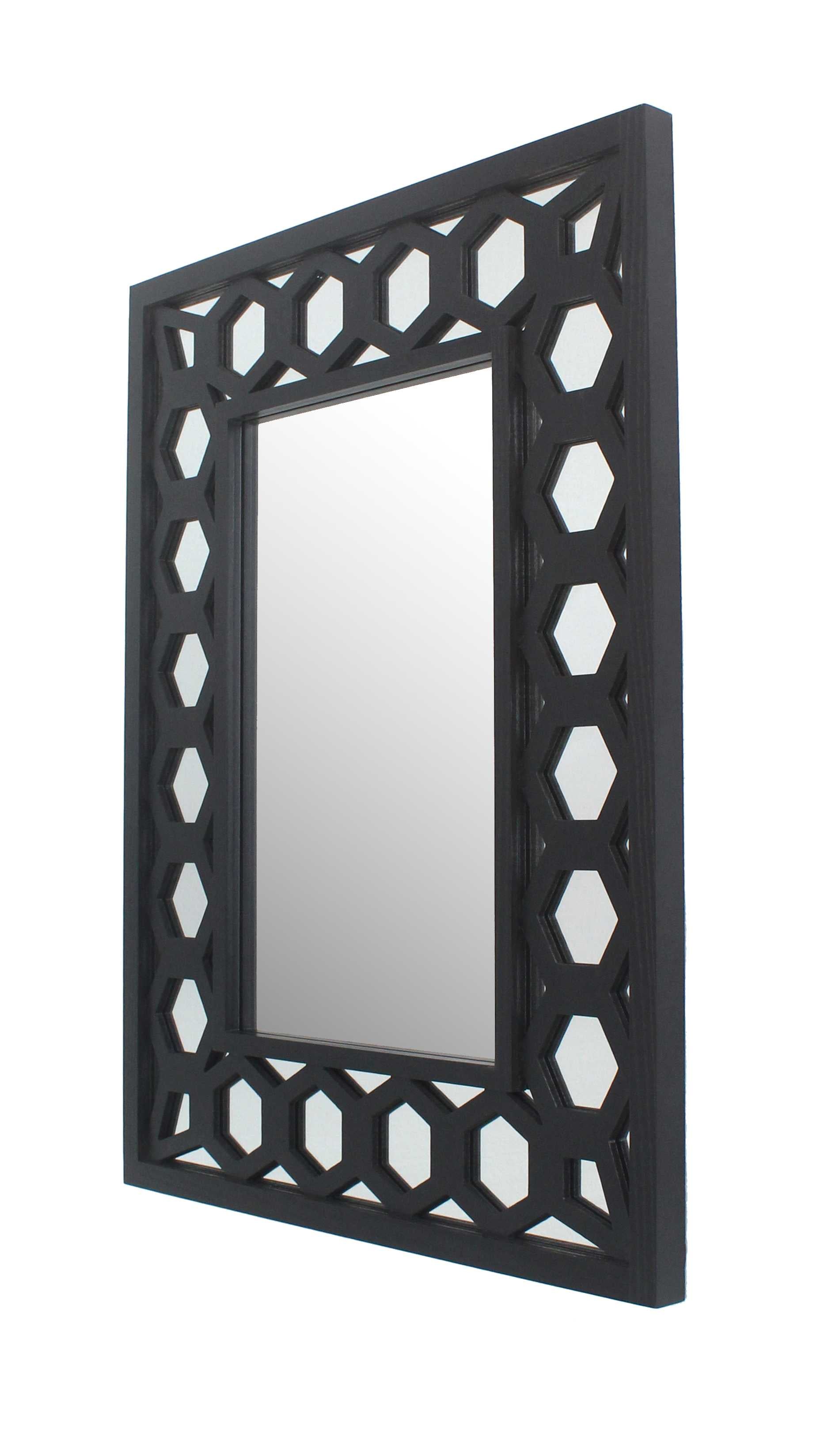 Black Square Accent Mirror-Mirrors-DECOROLALA
