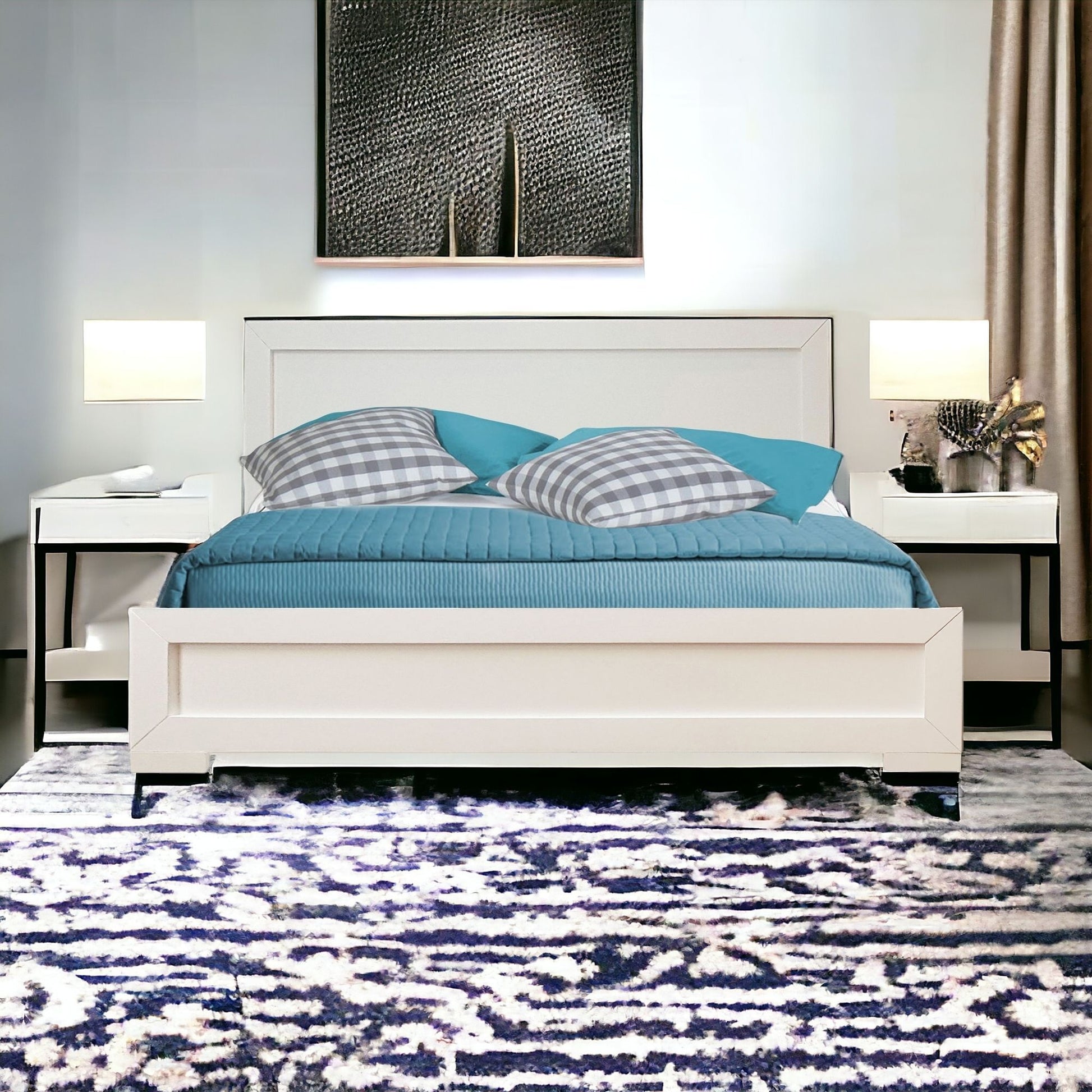 Black Wood Twin Platform Bed-Standard Beds-DECOROLALA