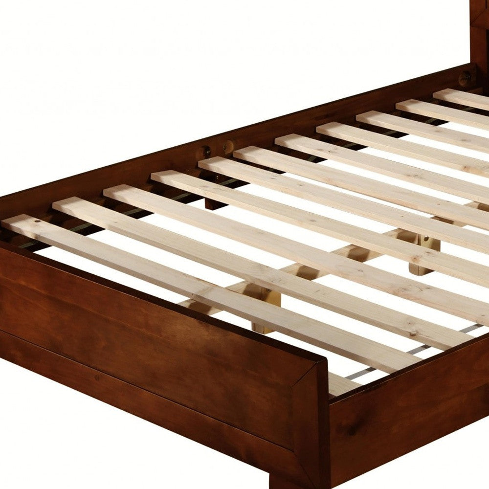 Black Wood Twin Platform Bed-Standard Beds-DECOROLALA