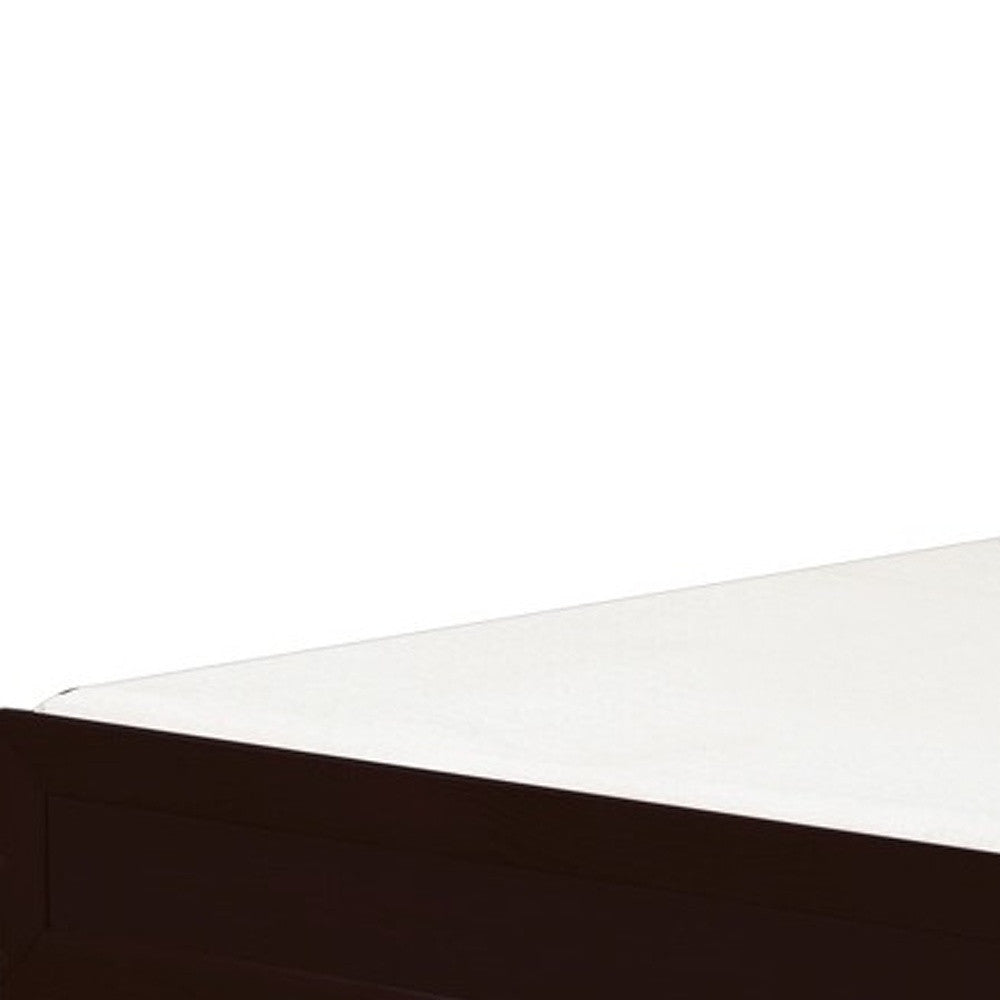 Black Wood Twin Platform Bed-Standard Beds-DECOROLALA