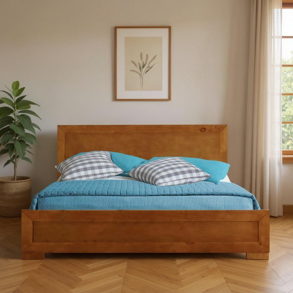 Black Wood Twin Platform Bed-Standard Beds-DECOROLALA