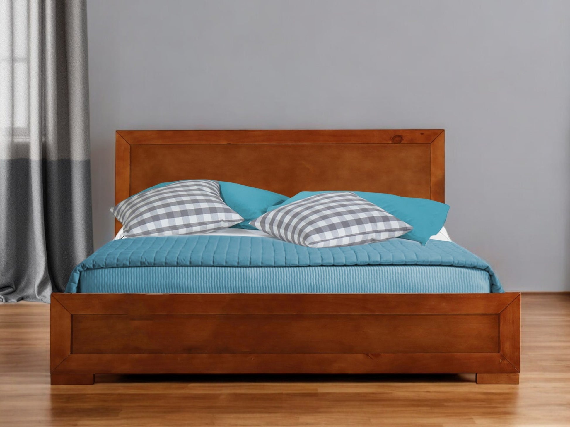 Black Wood Twin Platform Bed-Standard Beds-DECOROLALA