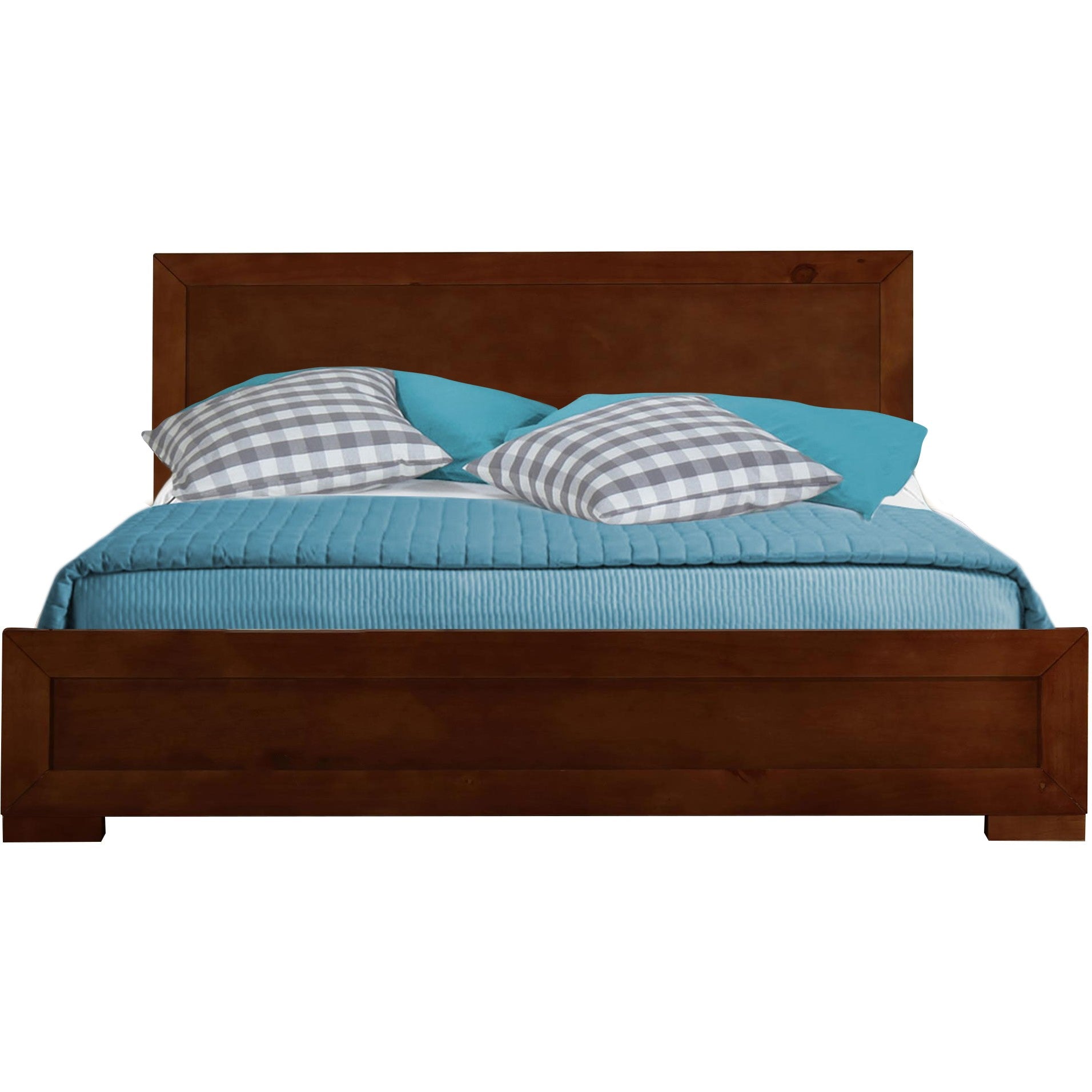 Black Wood Twin Platform Bed-Standard Beds-DECOROLALA