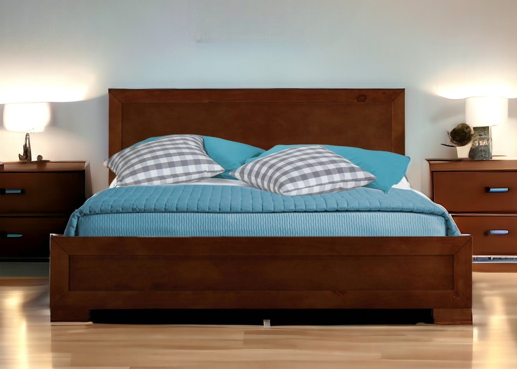 Black Wood Twin Platform Bed-Standard Beds-DECOROLALA