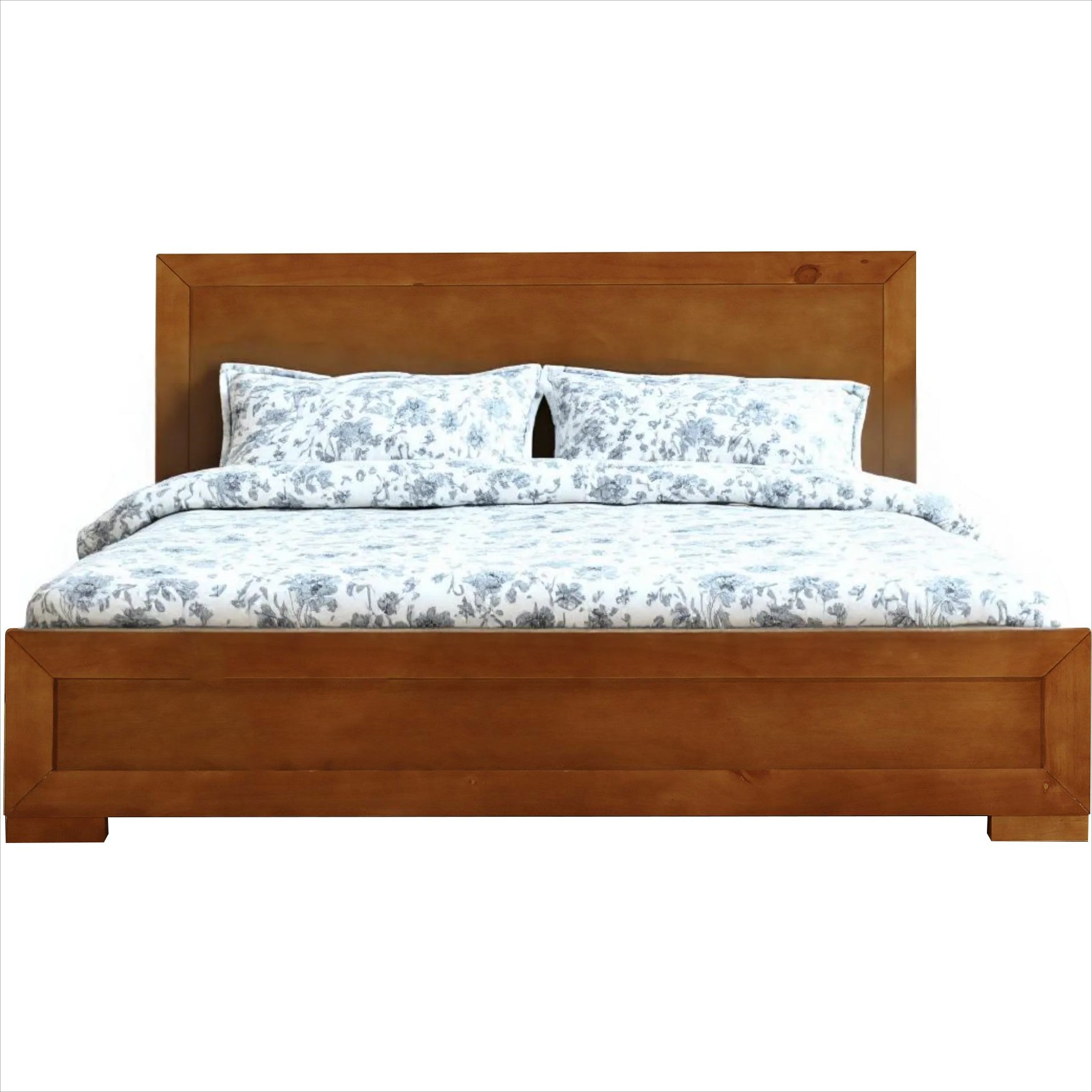 Black Wood Twin Platform Bed-Standard Beds-DECOROLALA