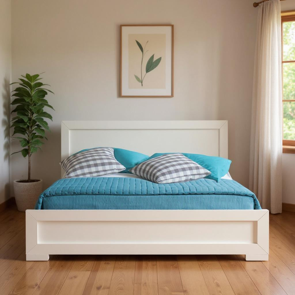 Black Wood Twin Platform Bed-Standard Beds-DECOROLALA