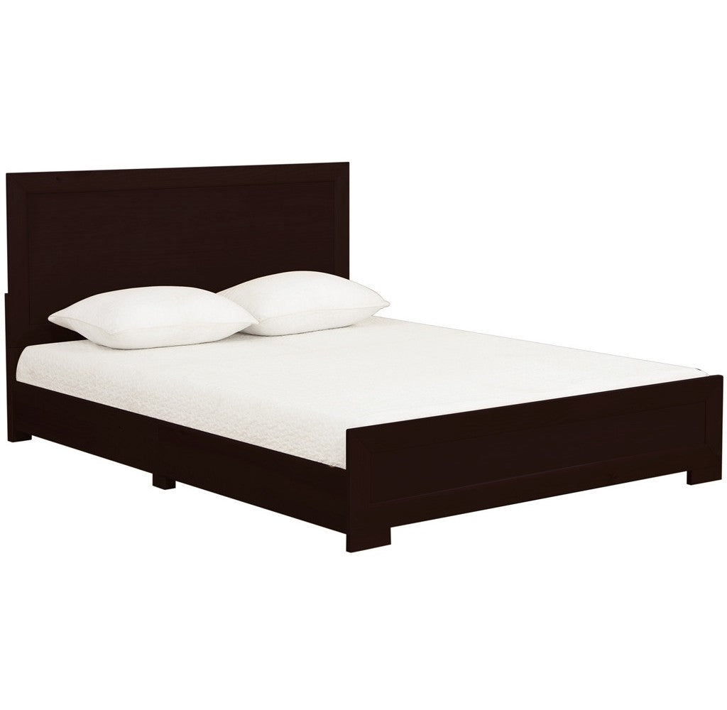 Black Wood Twin Platform Bed-Standard Beds-DECOROLALA
