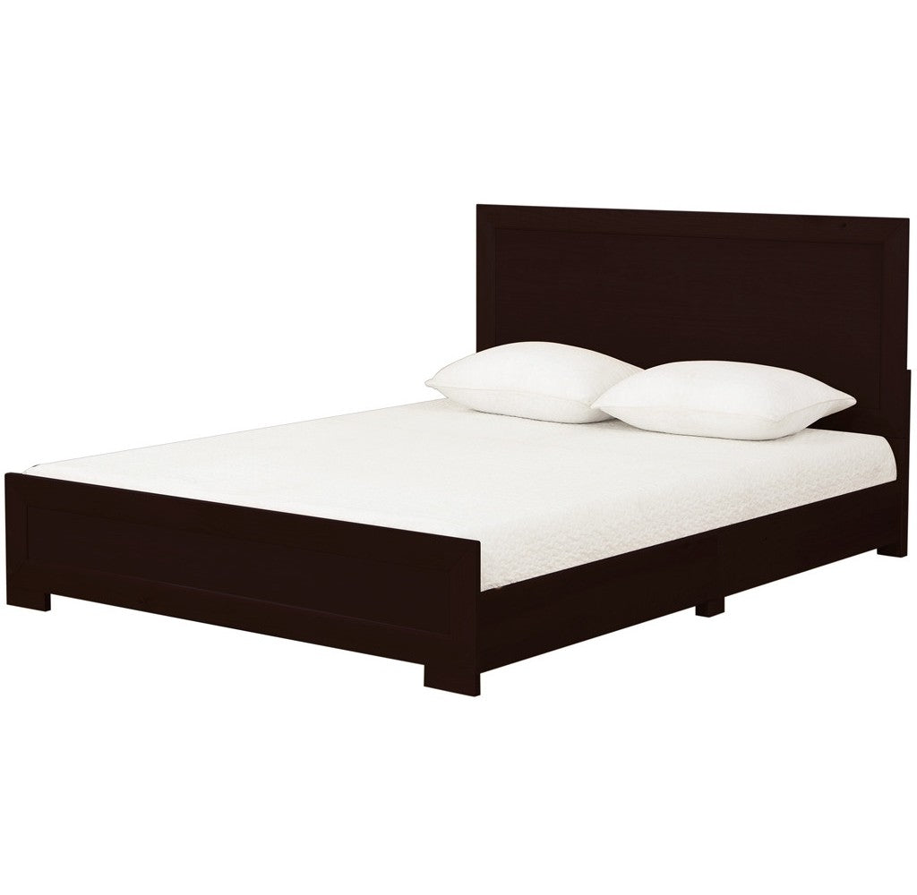 Black Wood Twin Platform Bed-Standard Beds-DECOROLALA
