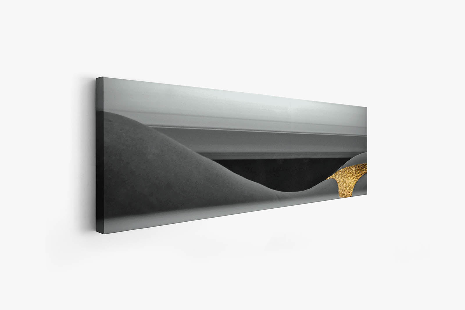 Black and Gold Curves Canvas Wall Art-Wall Art-DECOROLALA
