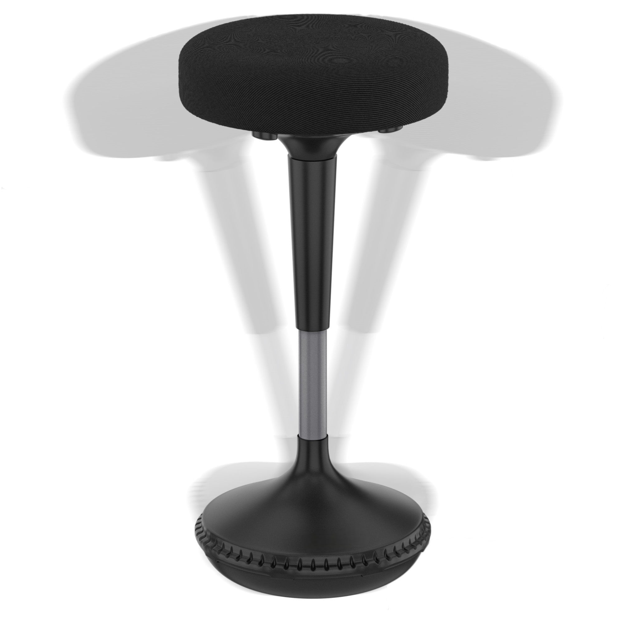 Black and Gray Adjustable Height Swivel Office Chair-Office Chairs-DECOROLALA