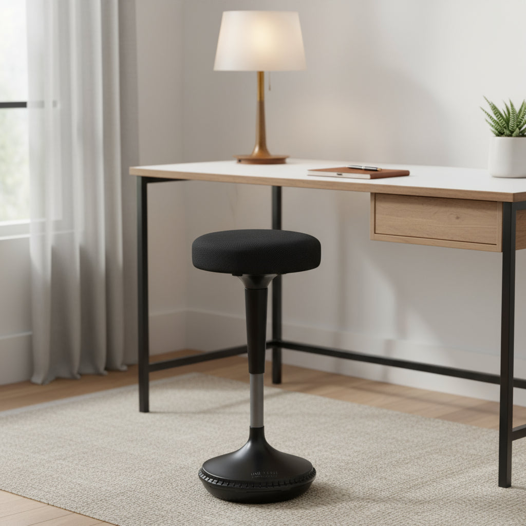 Black and Gray Adjustable Height Swivel Office Chair-Office Chairs-DECOROLALA