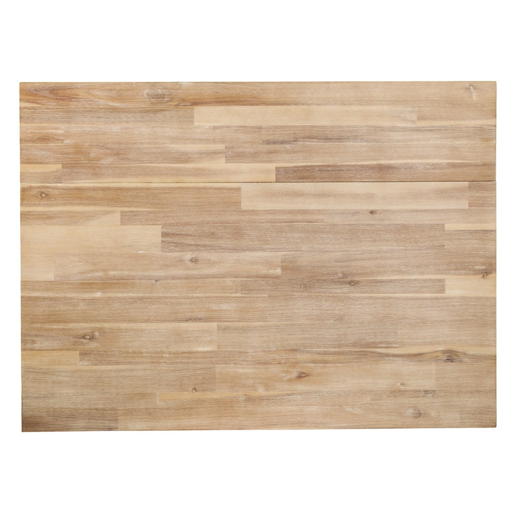 Black and Natural 44" Kitchen Island With Storage-Kitchen Carts-Islands-DECOROLALA