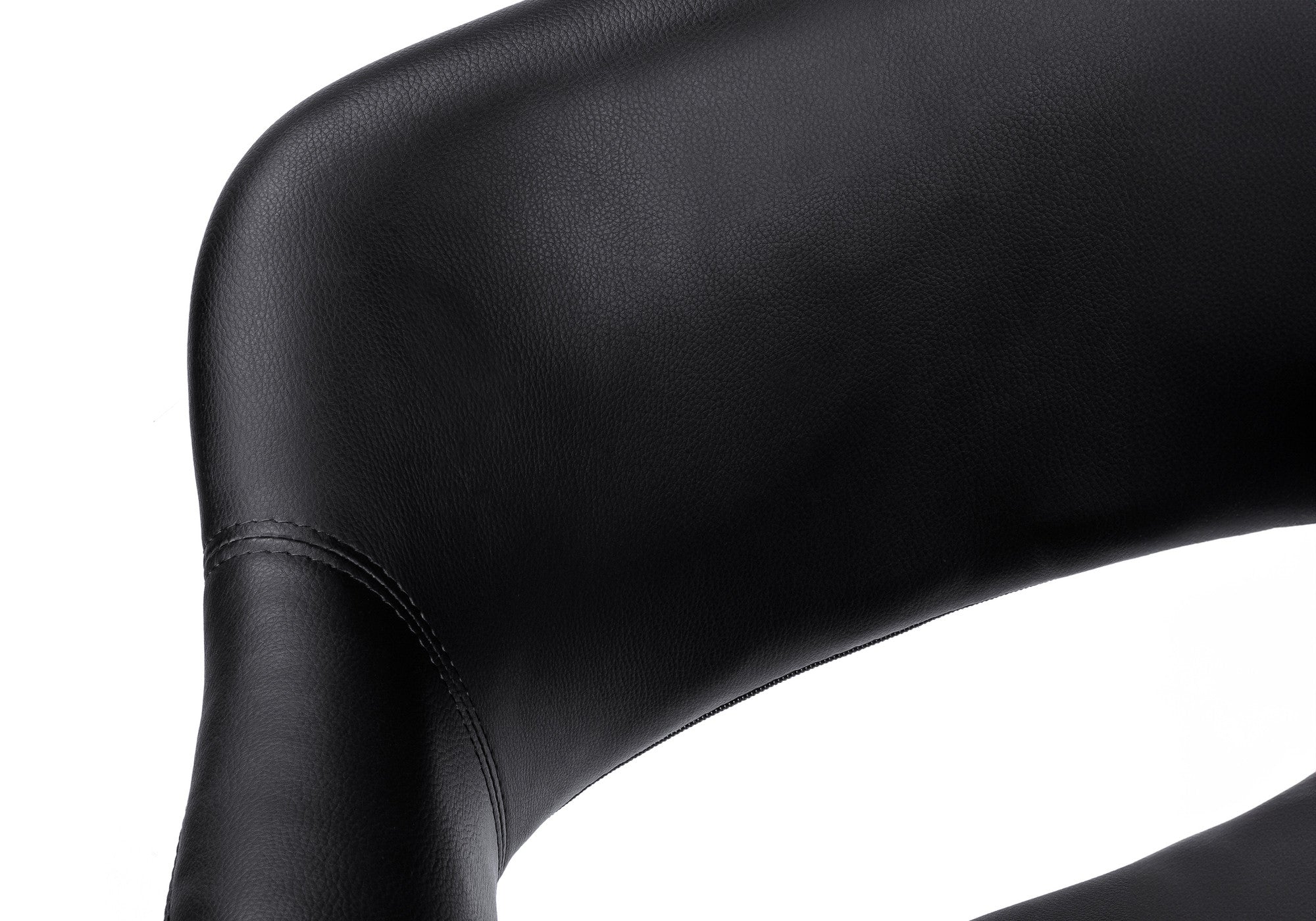 Black and Silver Adjustable Swivel Faux Leather Rolling Office Chair-Office Chairs-DECOROLALA