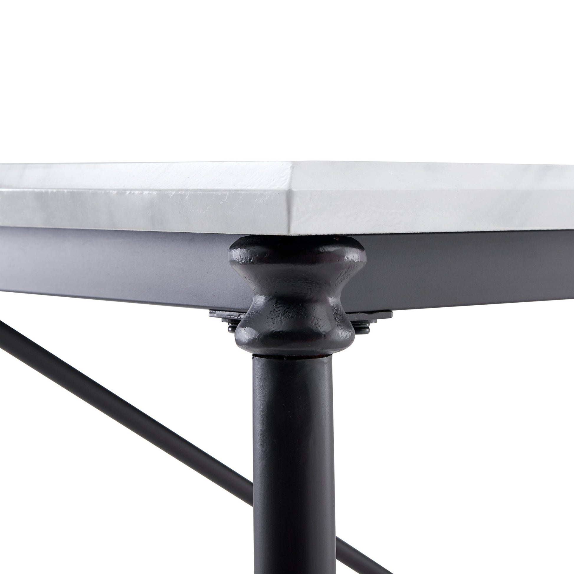 Black and White 70" Rolling Kitchen Island-Kitchen Carts-Islands-DECOROLALA